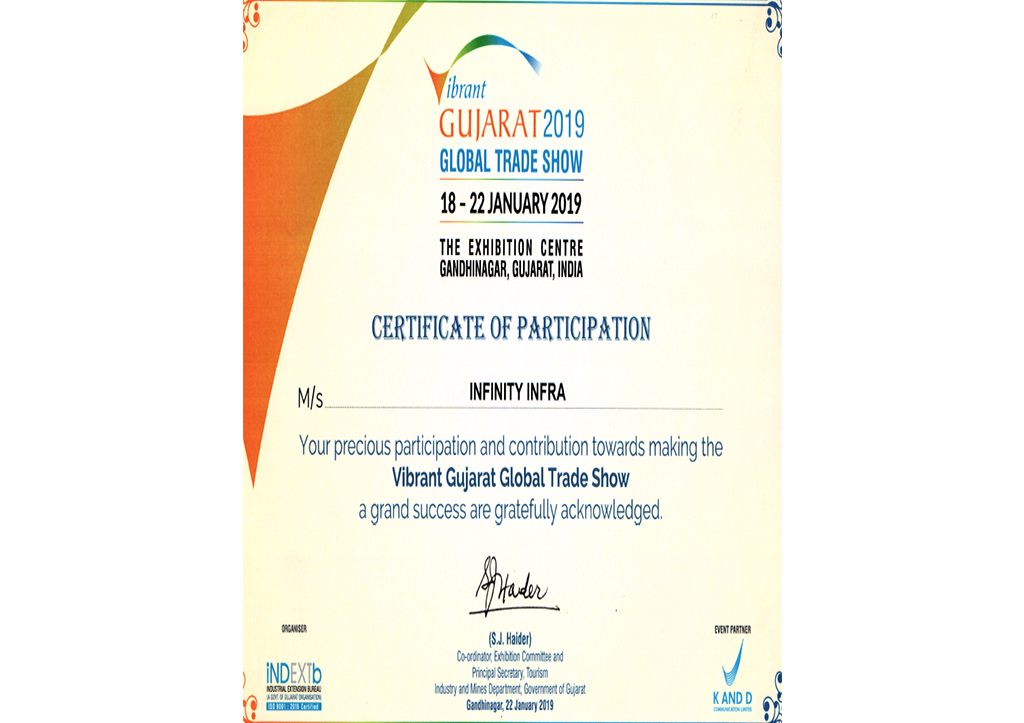 Vibrant Certificate 2019